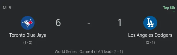 game so far