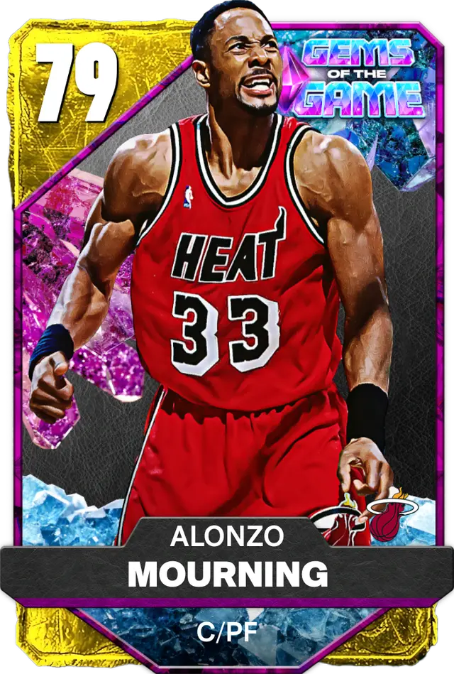 79 Alonzo Mourning | Gold Gems of the Game