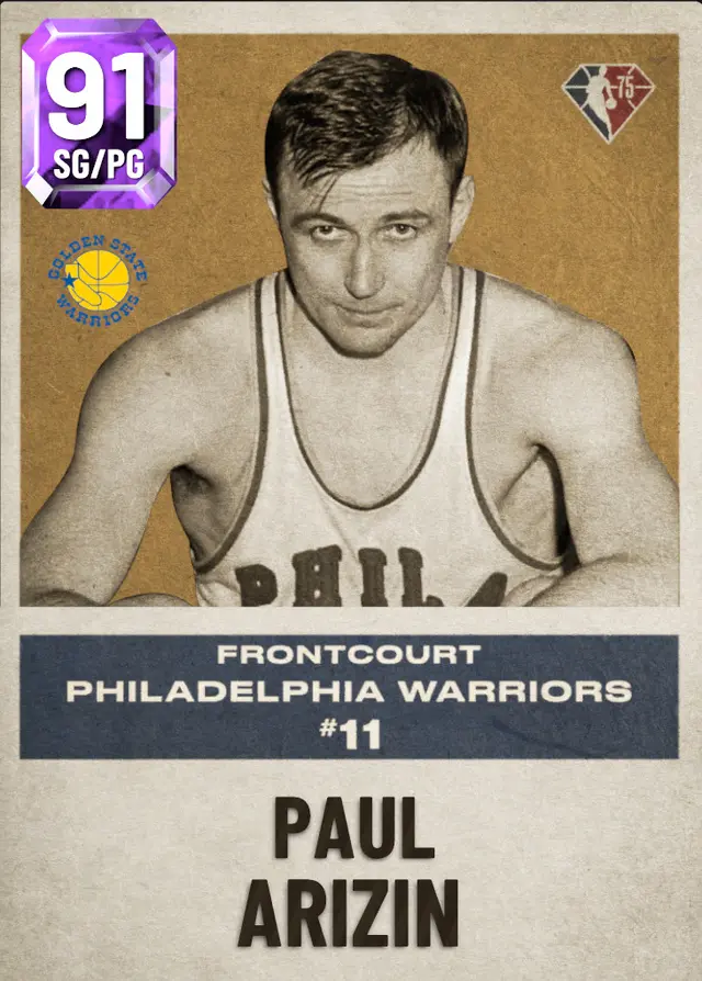 (AMETHYST) Paul Arizin (91 OVR)