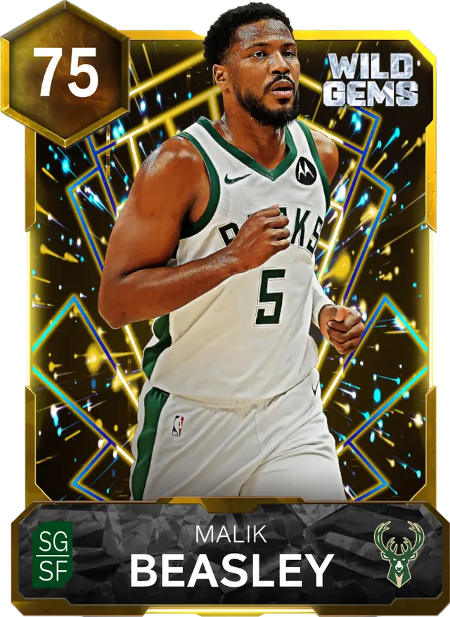 75 Malik Beasley | Gold Wild Gems