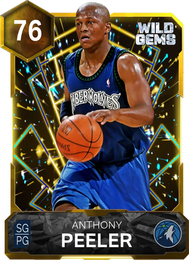 76 Anthony Peeler | Gold Wild Gems