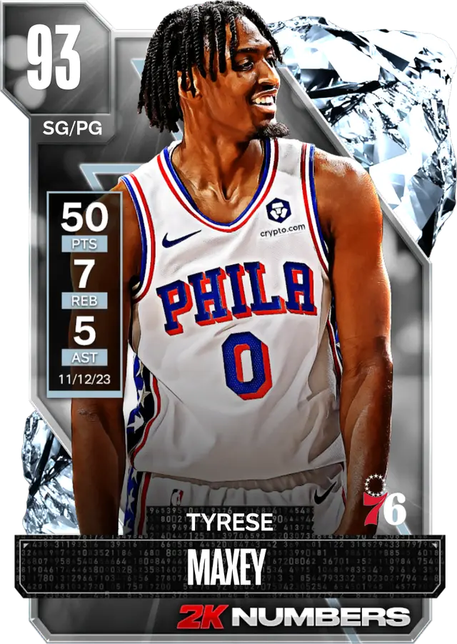 (DIAMOND) Tyrese Maxey (93 OVR)