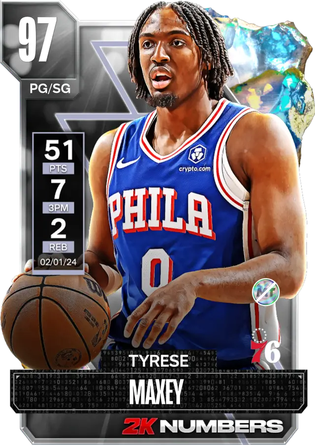 97 Tyrese Maxey | 2K Numbers