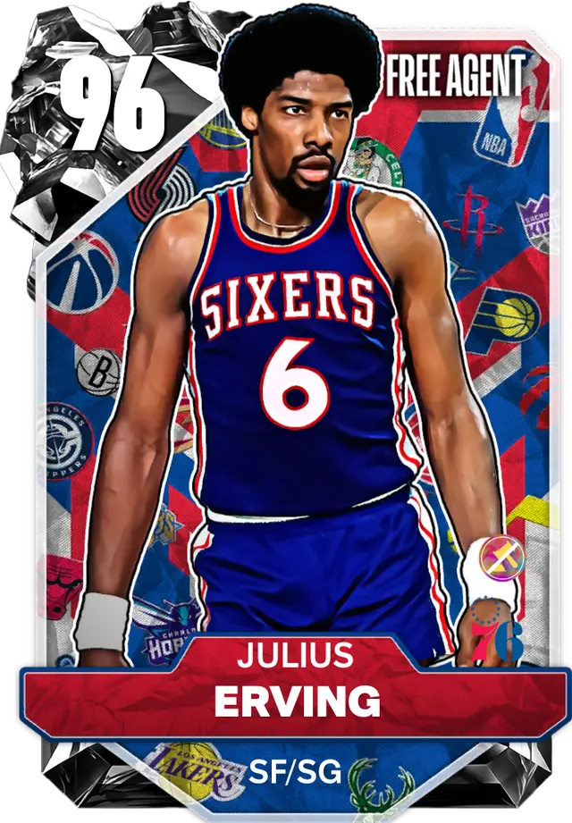 (FREEAGENT) Julius Erving (96 OVR)